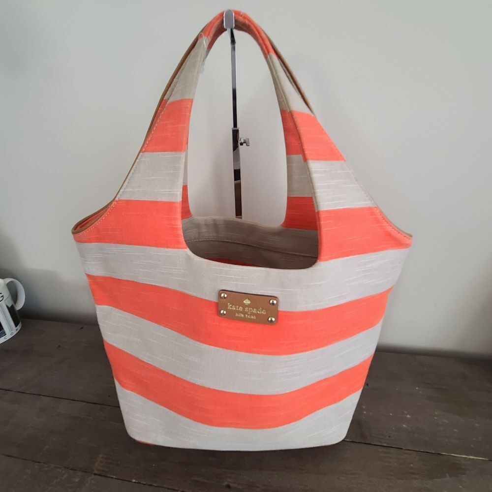 Kate Spade Large Stripe Bucket Tote with Nautical Stripes #WKRU1791